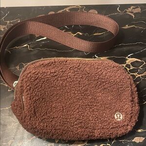 lululemon athletica Chocolate Sherpa Crossbody Bag